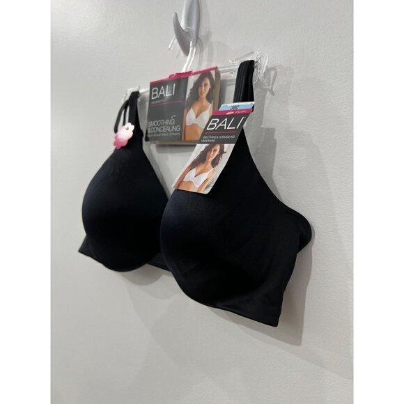 New Bali Size 36C One Smooth U Underwire Bra, Smoothing & Concealing Black - Picture 12 of 12